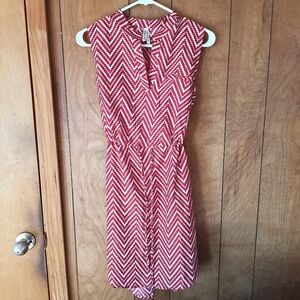 Live 4 Truth Red White Blue Chevron Sleeveless Dress Size M